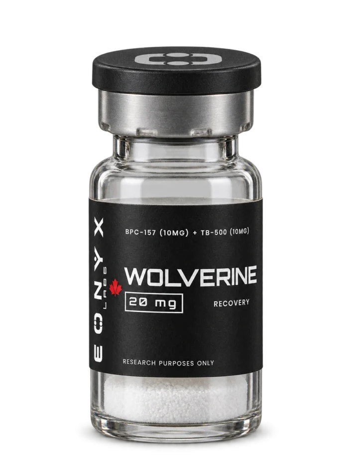 WOLVERINE 20 mg research vial — photographic illustration