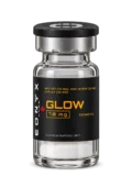 GLOW 70 mg research vial — photographic illustration